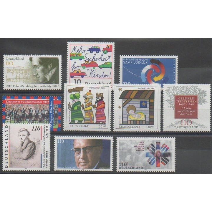 Timbres - Allemagne - 1997 - No 1785/1786 - 1789/1796