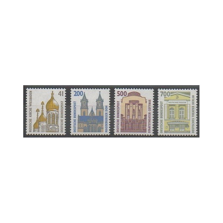 Timbres - Allemagne - 1993 - No 1493/1496 - Monuments