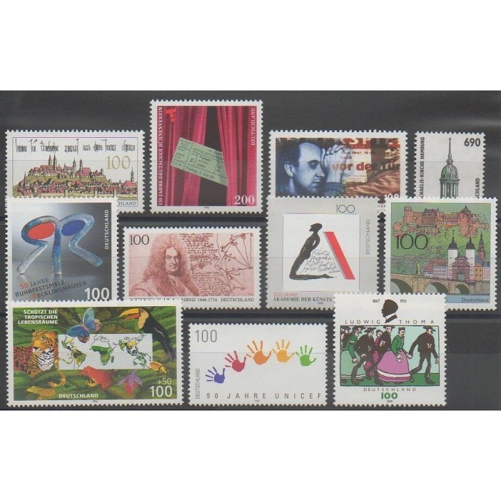 Stamps - Germany - 1996 - Nb 1688/1692 - 1697/1702