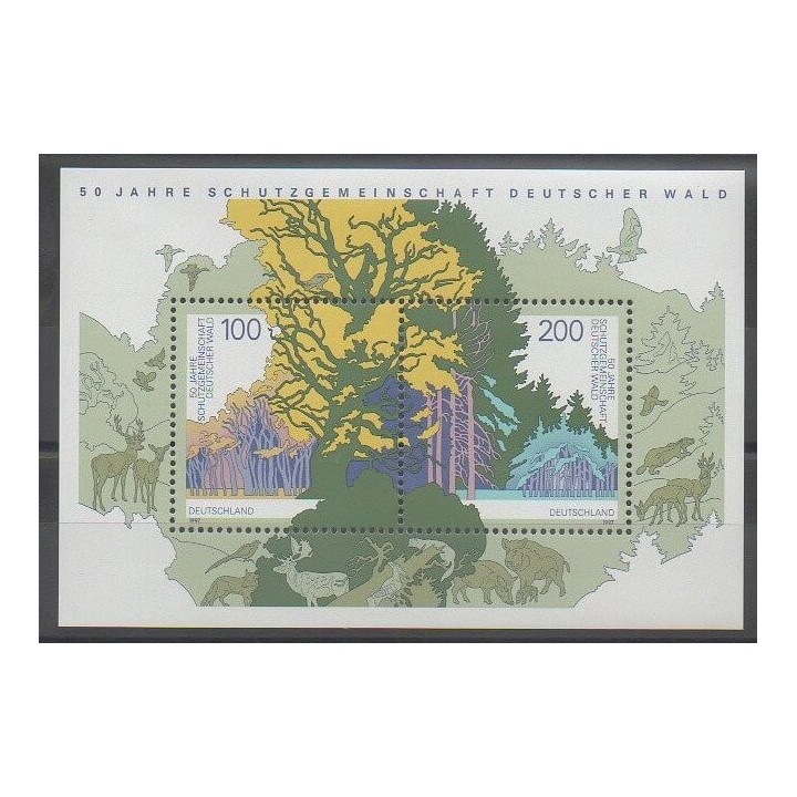 Stamps - Germany - 1997 - Nb BF37 - Trees