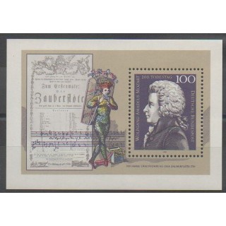 Stamps - Germany - 1991 - Nb BF25 - Music