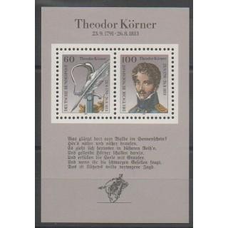 Stamps - Germany - 1991 - Nb BF24 - Literature