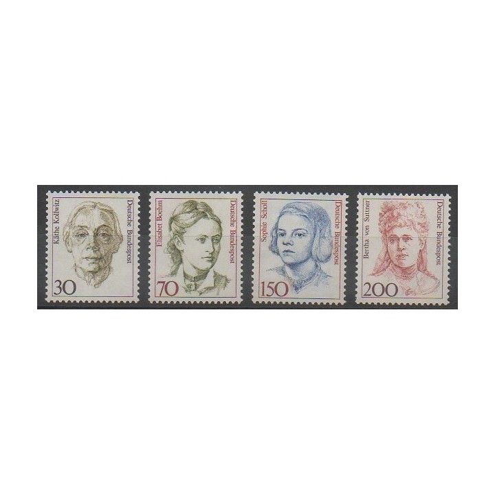 Timbres - Allemagne - 1991 - No 1320/1321 - 1329/1330 - Célébrités