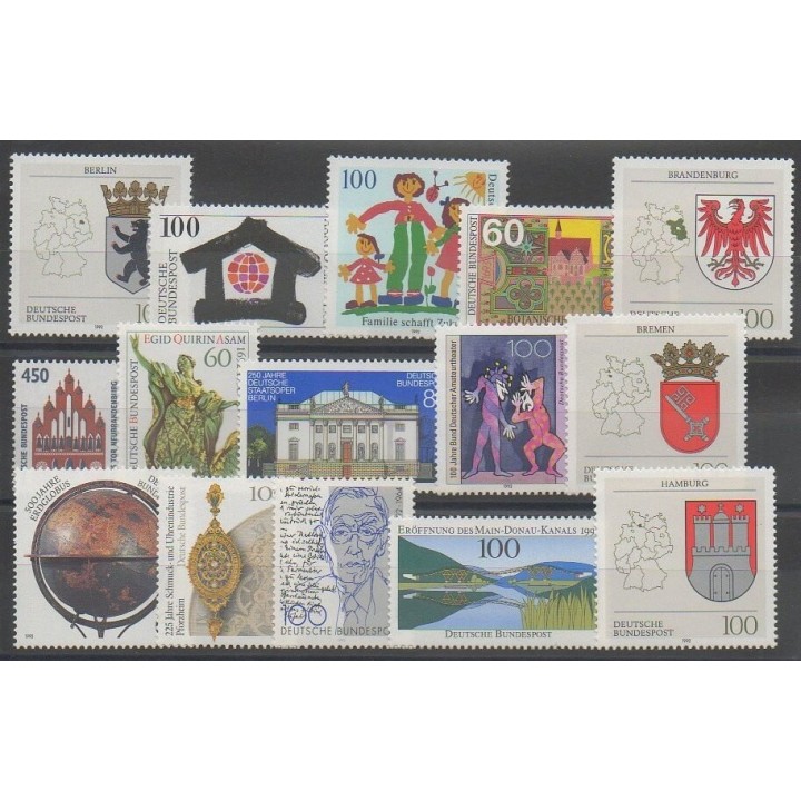 Timbres - Allemagne - 1992 - No 1448/1462