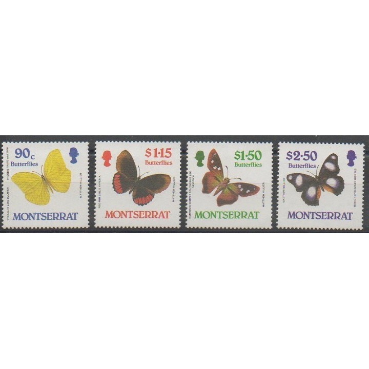 Stamps - Montserrat - 1987 - Nb 653/656 - Insects