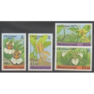Timbres - Montserrat - 1987 - No 657/660 - Orchidées