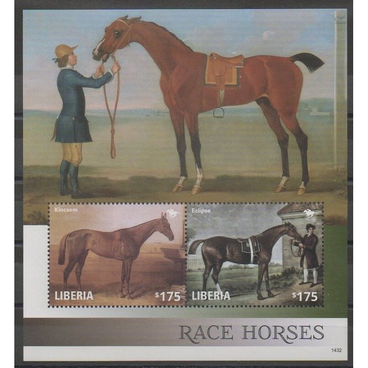 Stamps - Liberia - 2014 - Nb BF670 - Horses
