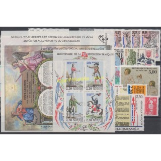 Timbres  - France - 1989 - No 2560/2614 et BF 10/BF 11
