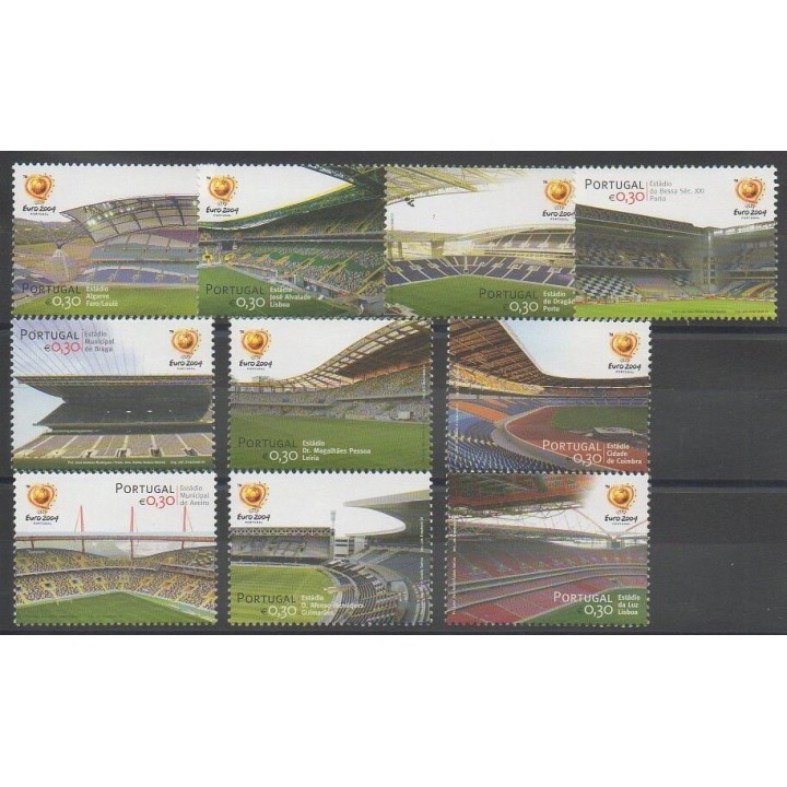 Timbres - Portugal - 2004 - No 2789/2798 - Football