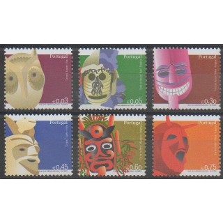 Timbres - Portugal - 2006 - No 3045/3050 - Masques ou carnaval