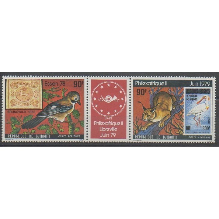 Timbres - Djibouti - 1978 - No PA128A - Timbres sur timbres - Exposition