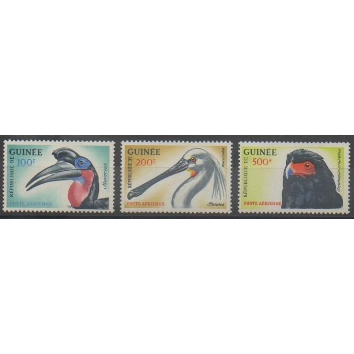 Timbres - Guinée - 1962 - No PA26/PA28 - Oiseaux