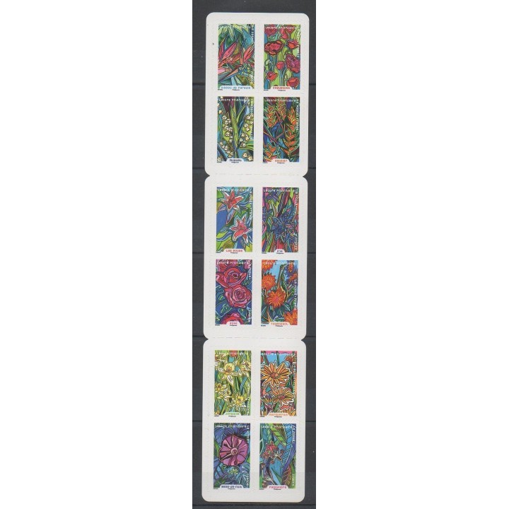 Timbres - France - Autoadhésifs - 2016 - No BC1300 - Fleurs