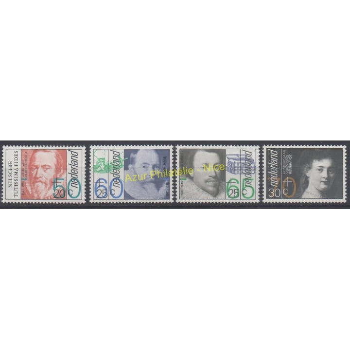 Timbres - Thème célébrités - Pays-Bas - 1983 - No 1198/1201