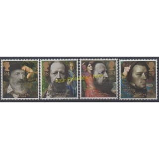 Timbres - Thème célébrités - Grande-Bretagne - 1992 - No 1661/1664