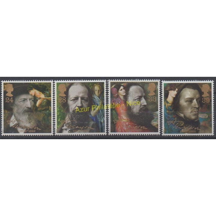 Timbres - Thème célébrités - Grande-Bretagne - 1992 - No 1661/1664