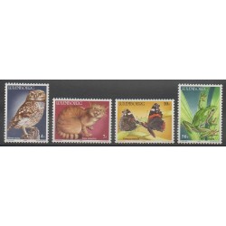 Luxembourg - 1985 - No 1083/1086 - Oiseaux - Chats - Reptiles