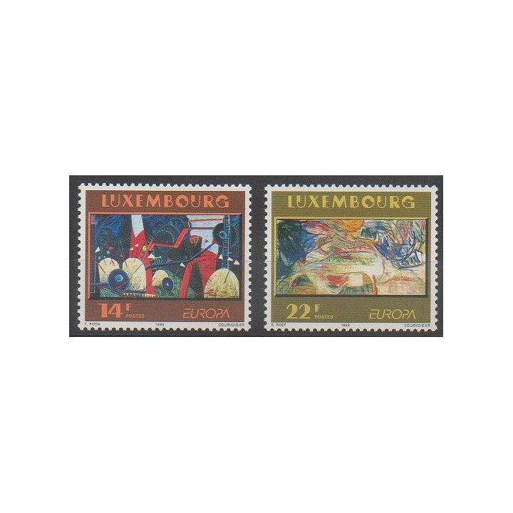 Timbres - Luxembourg - 1993 - No 1268/1269 - Peinture - Europa