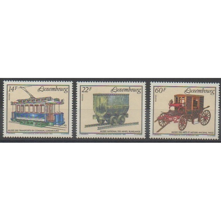 Timbres - Luxembourg - 1993 - No 1274/1276 - Transports
