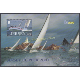 Timbres - Thème bateaux - Jersey - 2001 - No BF 39