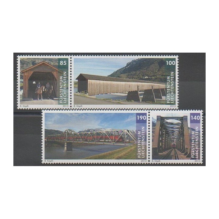 Stamps - Lienchtentein - 2013 - Nb 1612/1615 - Bridges