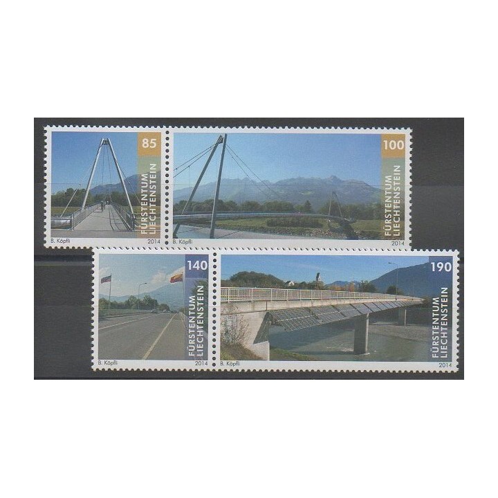 Timbres - Liechtenstein - 2014 - No 1647/1650 - Ponts