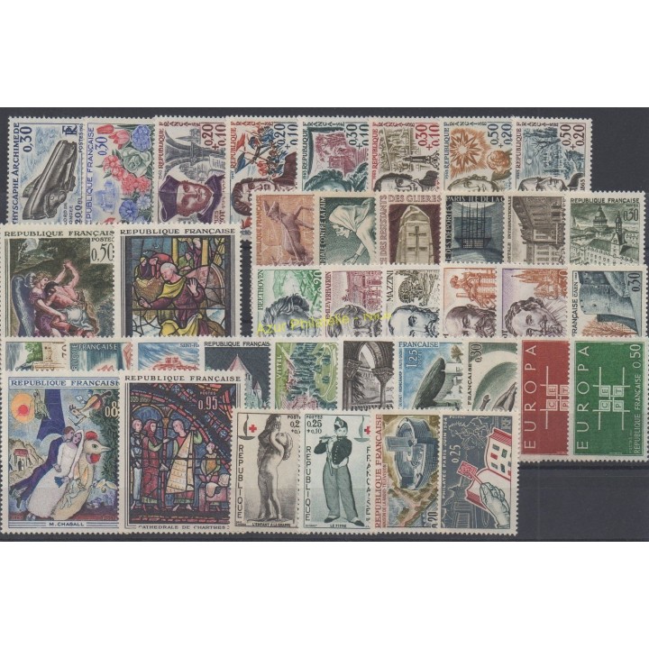 Stamps  - France - 1963 - Nb 1368/1403