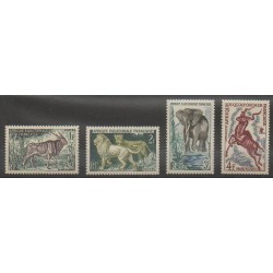 French Equatorial Africa - 1957 - Nb 238/241 - Mamals