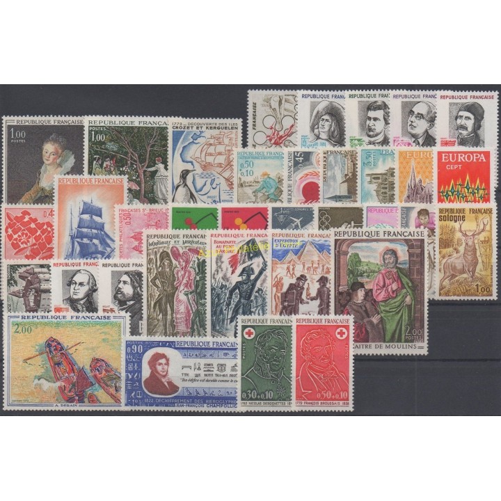 Stamps  - France - 1972 - Nb 1702/1736