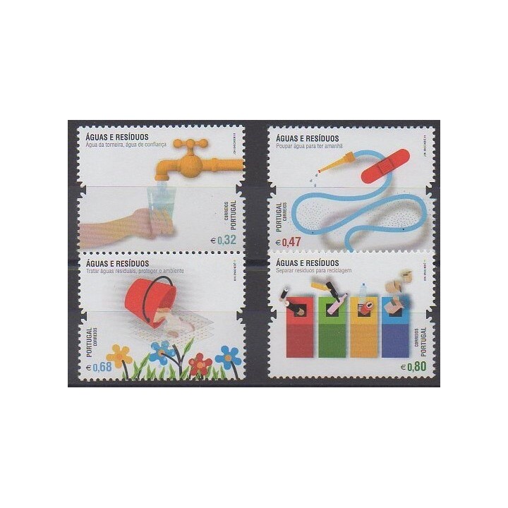 Timbres - Portugal - 2011 - No 3658/3661 - Environnement