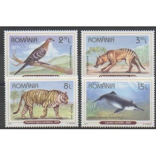Stamps - Romania - 2017 - Nb 6139/6142 - Animals - Endangered species - WWF