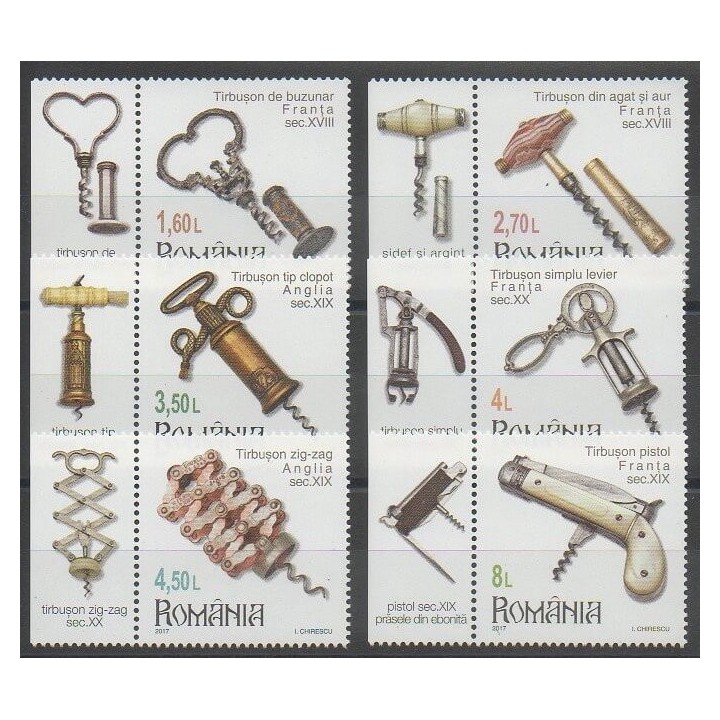 Stamps - Romania - 2017 - Nb 6127/6132 - Craft