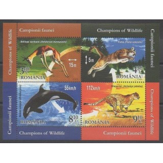 Timbres - Roumanie - 2015 - No BF471 - Animaux