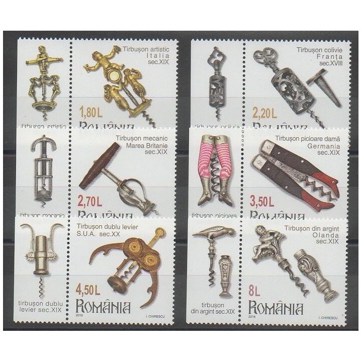 Stamps - Romania - 2016 - Nb 6072/6077 - Craft