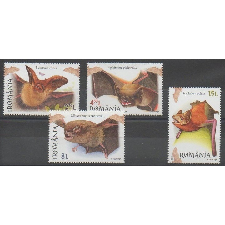 Timbres - Roumanie - 2016 - No 6059/6062 - Mammifères