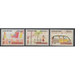 Surinam - 1989 - No 1171/1173 - Enfance - Dessins d'enfants