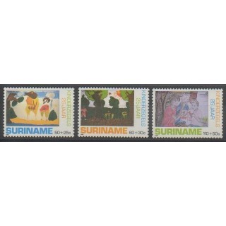 Stamps - Suriname - 1988 - Nb 1141/1143 - Childhood