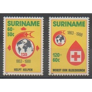 Stamps - Suriname - 1988 - Nb 1135/1136 - Health