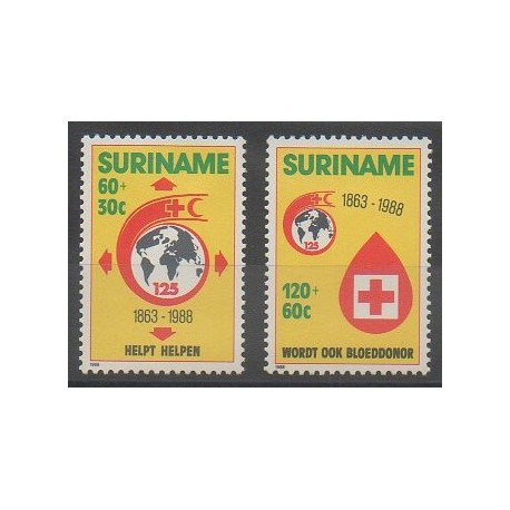Surinam - 1988 - No 1135/1136 - Santé ou Croix-Rouge