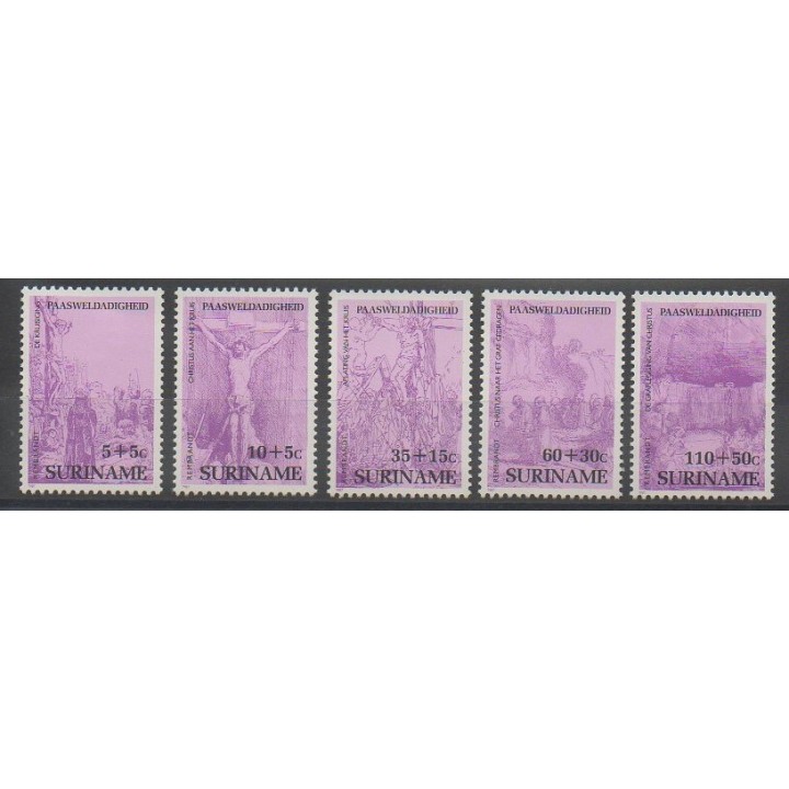 Stamps - Suriname - 1987 - Nb 1070/1074 - Easter