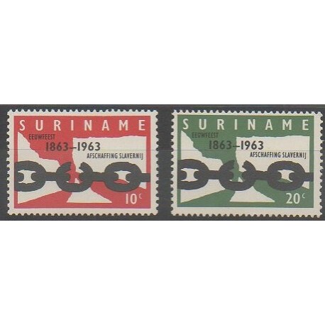 Surinam - 1963 - No 383/384 - Droits de l'Homme