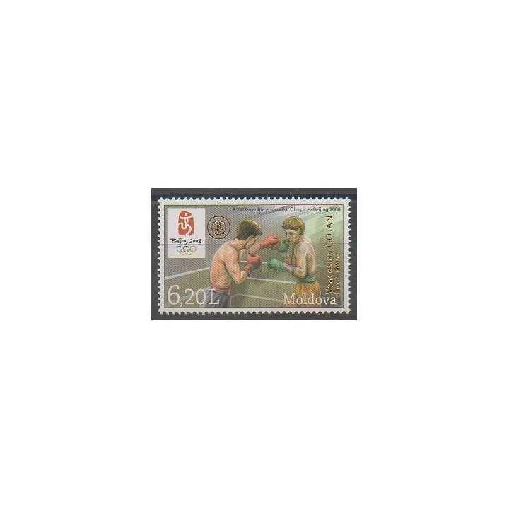 Timbres - Moldavie - 2008 - No 554 - Jeux Olympiques d'été - Sports divers