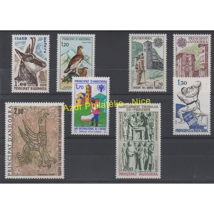 Timbres  - Andorre - Année complète - 1979 - No 274/281