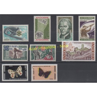 Timbres  - Andorre - Année complète - 1976 - No 251/259
