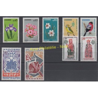 Timbres  - Andorre - Année complète - 1974 - No 234/242