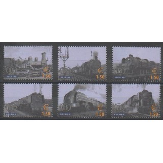 Timbres - Belgique - 2006 - No CP521/CP526 - Chemins de fer
