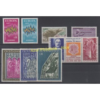 Timbres  - Andorre - Année complète - 1972 - No 217/225