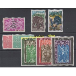 Timbres  - Andorre - Année complète - 1971 - No 209/216