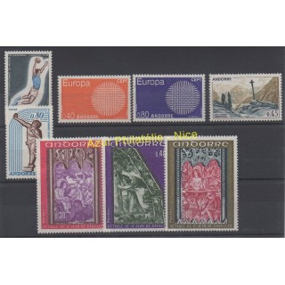 Timbres  - Andorre - Année complète - 1970 - No 201/208