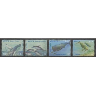 Timbres - Mayotte  - Poste - 2005 - No 173/176 - Mammifères - Animaux marins